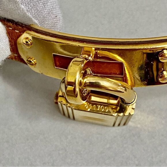 HERMES Kelly Watch Gold Tone Dial Women’s Quartz Watch K01 - Picture 5 of 17